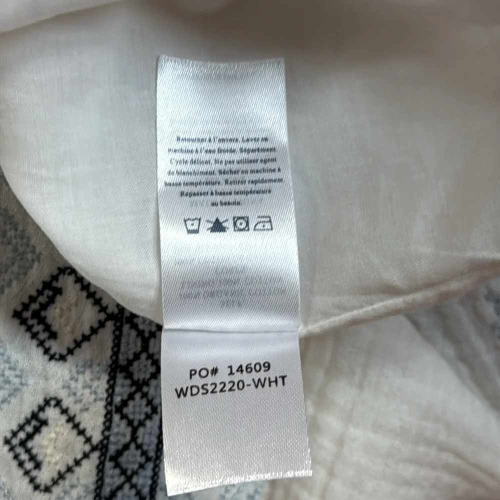 Faherty Catrina Maxi Dress NWT Organic Cotton Gauze Summer Embroidered Boho XS - Picture 15 of 15